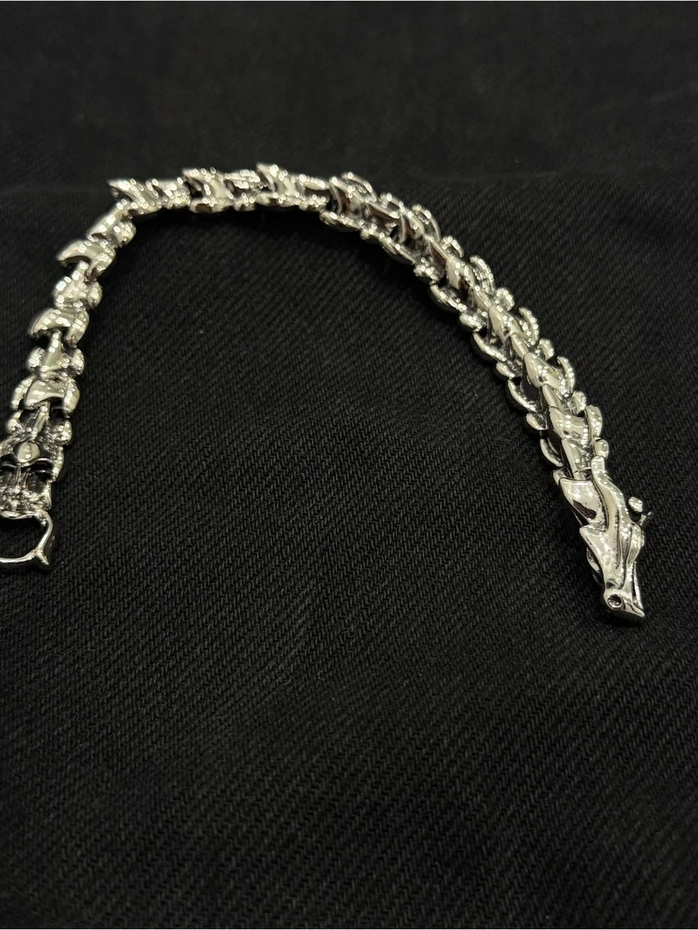 Silver Dragon Scale Bracelet